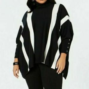 Alfani Striped Poncho Sweater